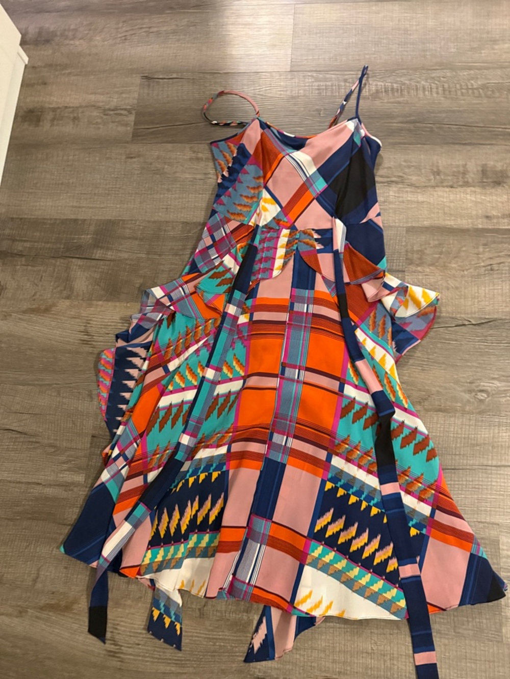 Diane Von Furstenberg Multicolor Geometric Slip Dress